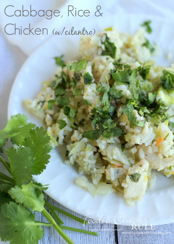 Cabbage, Rice and Chicken - Easy Recipe -  #cabbagerice #cabbagerecipe foodiechicksrule.com