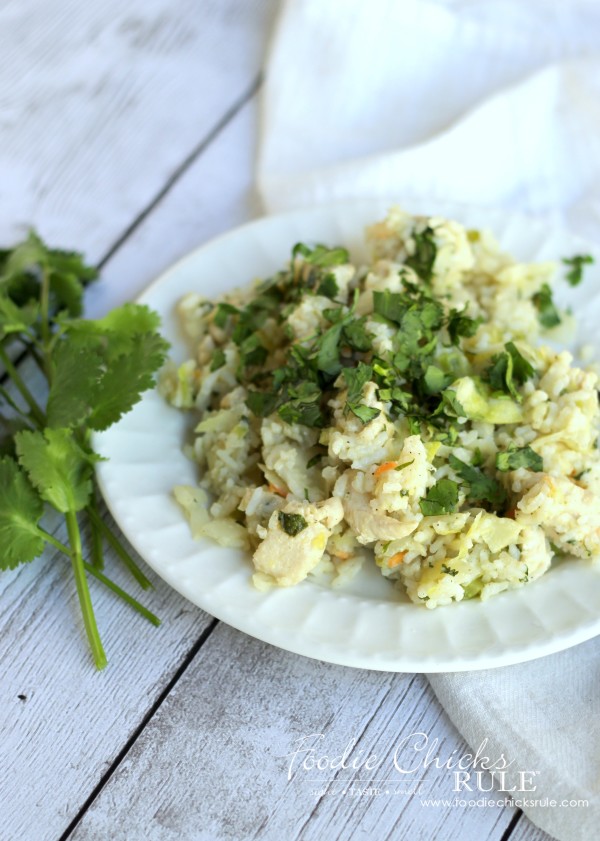 Cabbage, Rice and Chicken - Super Easy Recipe -  #cabbagerice #cabbagerecipe foodiechicksrule.com