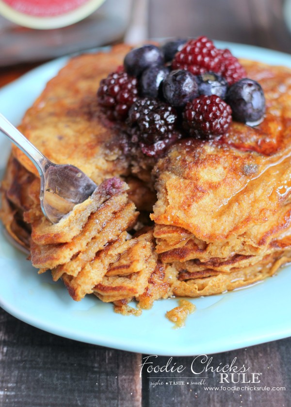 Ground Oats & Spelt Pancakes - Delicate and Crepe Like - #pancakes #breakfast #groundoatmeal #spelt #foodiechicksrule foodiechicksrule.com