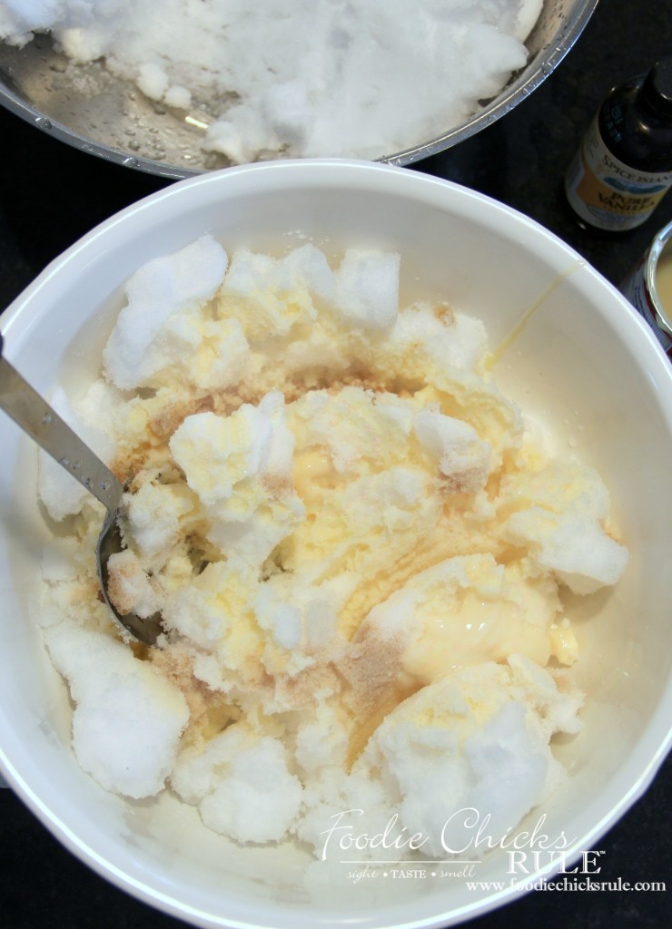 Snow Cream - Fresh Snow, Milk and Sugar - #snowcream #recipe foodchicksrule.com