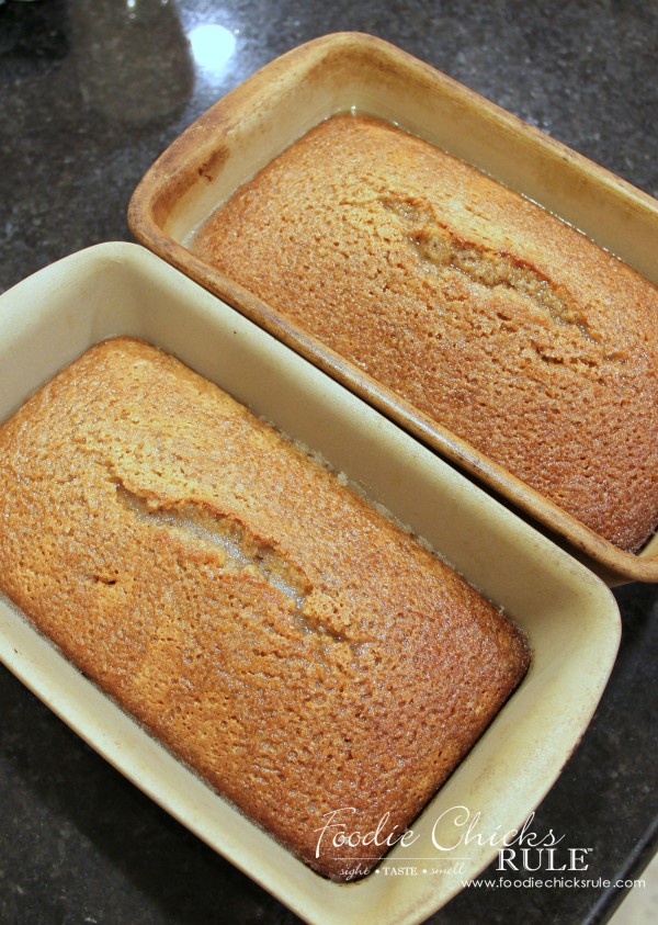 Almond Poppyseed Loaf - Baked - foodiechicksrule.com #easydessert #almondpoppyseed #orangeglaze