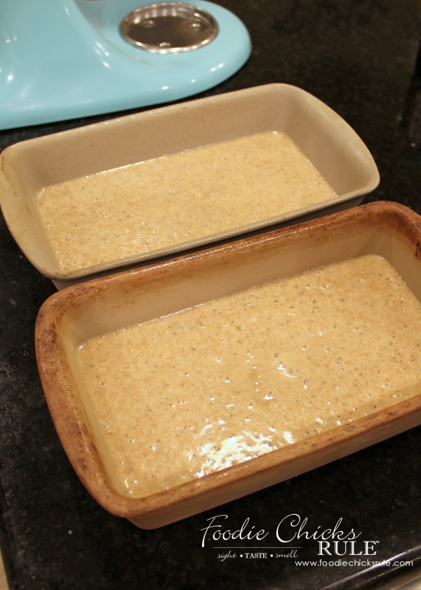 Almond Poppyseed Loaf - Makes 2 loaves - foodiechicksrule.com #easydessert #almondpoppyseed #orangeglaze