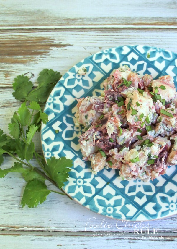 Beet, Carrot & Potato Salad - Fabulous blend of flavors! - #recipe #potatosalad foodiechicksrule.com