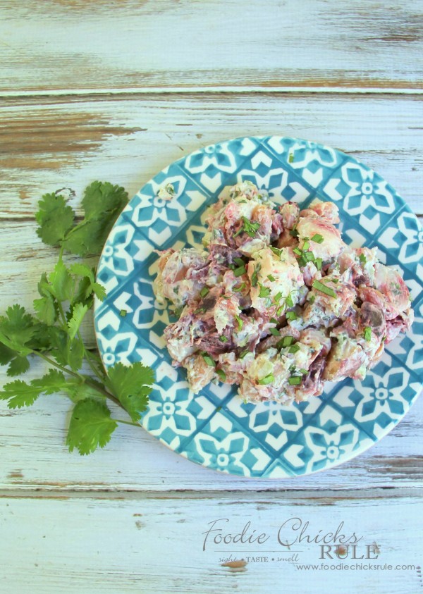 Beet, Carrot & Potato Salad - Nice twist on an old favorite! - #recipe #potatosalad foodiechicksrule.com