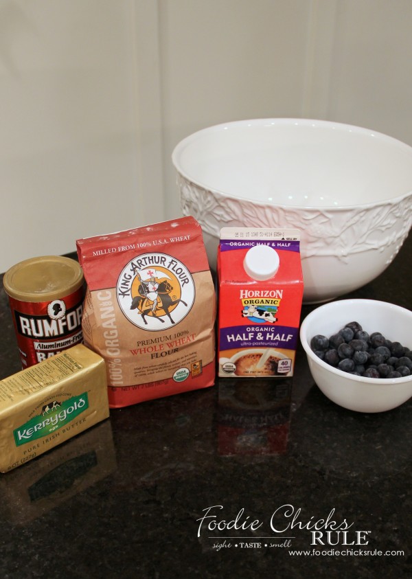 Whole Wheat English Blueberry Scones  - Ingredients #recipe #scones foodiechicksrule.com