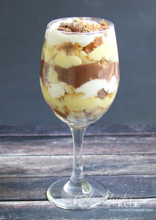 Butterfinger Trifle - Single Serve! - #butterfingerdessert #trifle #butterfingertrifle foodiechicksrule.com