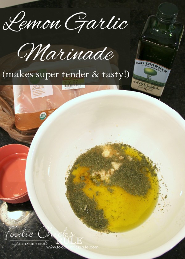This is the BEST and the EASIEST marinade ever!! Love it! foodiechicksrule.com #lemongarlicmarinade #bestmarinade #marinade 