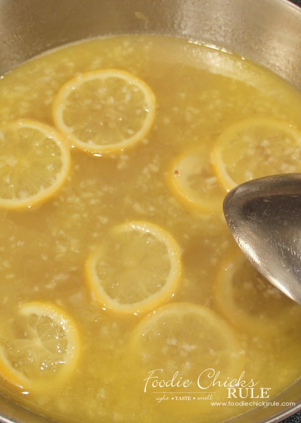 Garlic Lemon Sauce- Add Organic Lemon Slices - #lemonchicken #garlicchicken foodiechicksrule.com