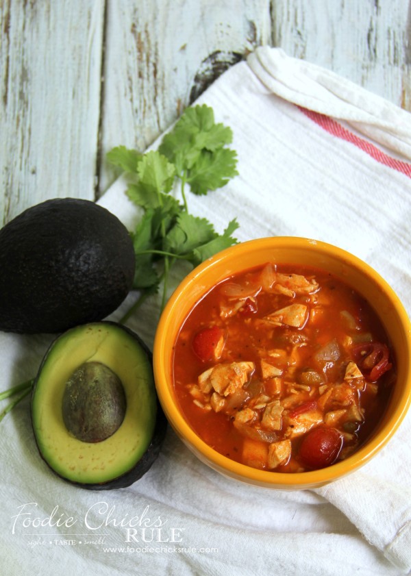 Chicken Taco Soup - Without Toppings - #recipe #chickensoup #foodiechicksrule