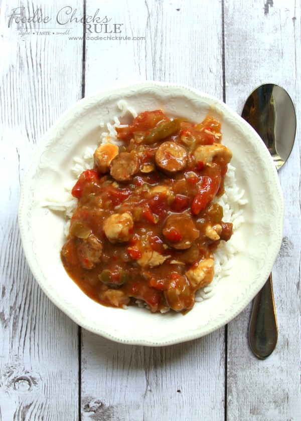 Easy Spice Jambalaya - SO simple - foodchicksrule #recipe