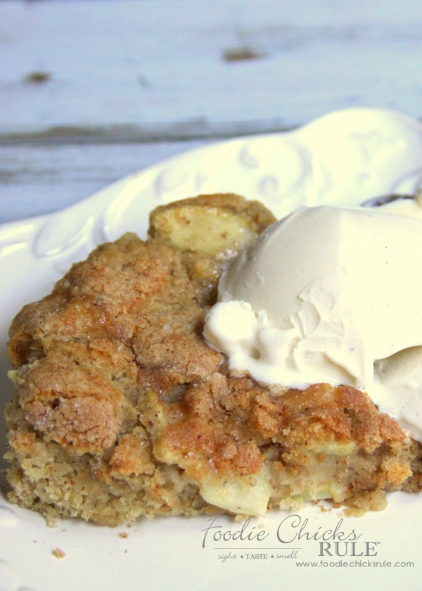 Apple Spice Cake (Gluten Free) - Great with Vanilla Ice Cream - foodiechicksrule #applespice #recipe