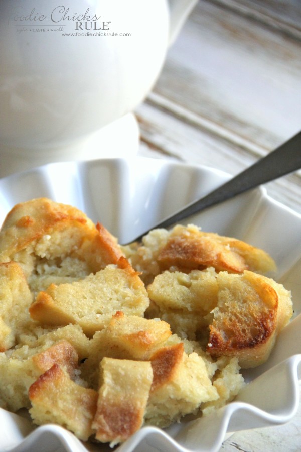 Easy Bread Pudding with Brown Sugar Bourbon Sauce Foodie Chicks Rule