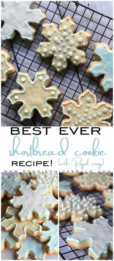 Best Shortbread Cookie Recipe ..... EVER!!!! Really!!! foodiechicksrule.com #shortbreadcookies #shortbreadrecipe #bestshortbread #royalicing