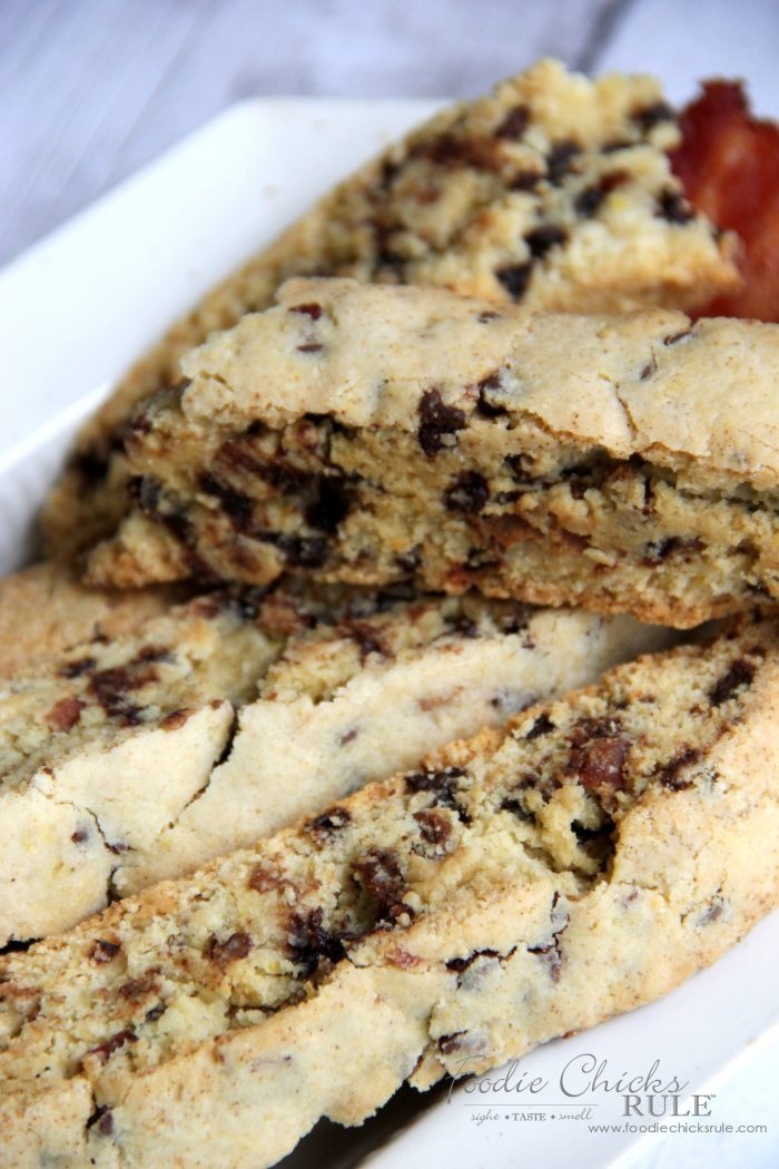 Yummy Chocolate Maple Bacon Biscotti - foodiechicksrule.com