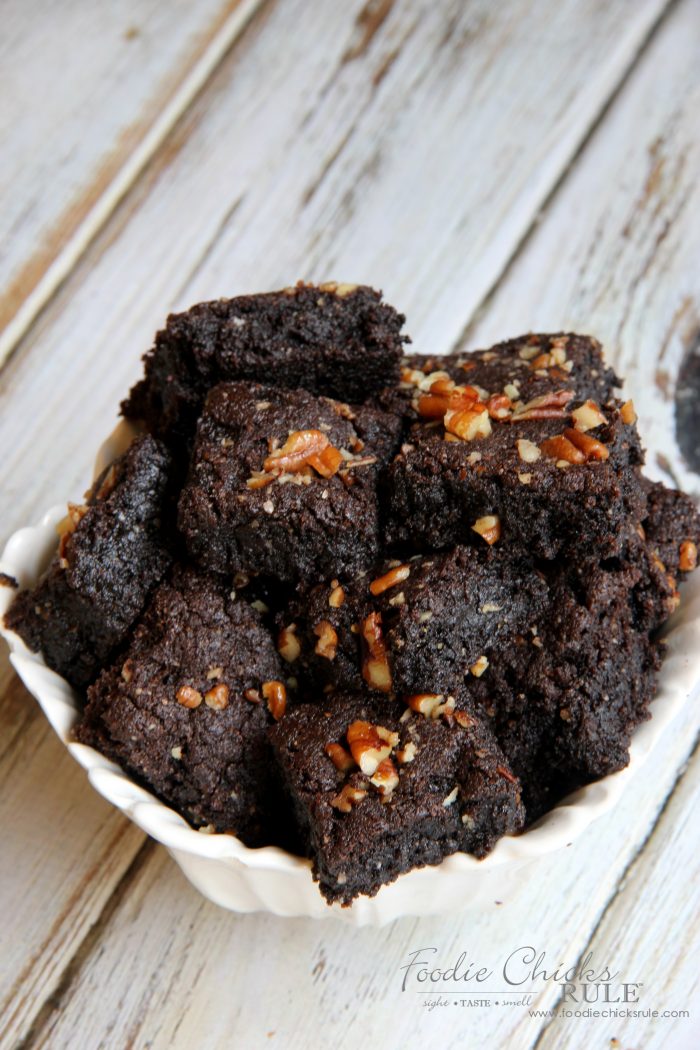 Gluten Free Dark Chococlate Brownies Recipe foodiechicksrule.com