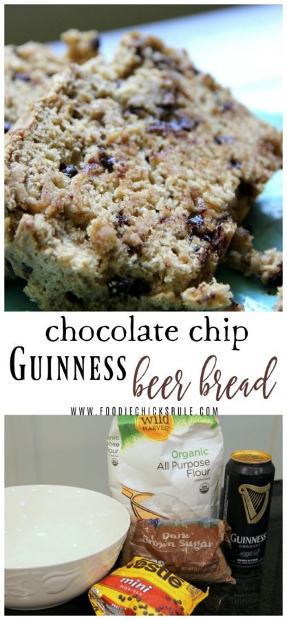 So rich and delicious!! Chocolate Chip Guinness Beer Bread foodiechicksrule.com