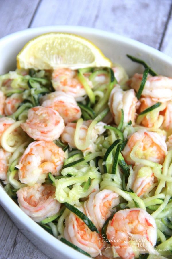 Lemon Garlic Shrimp Zoodles Recipe Foodie Chicks Rule