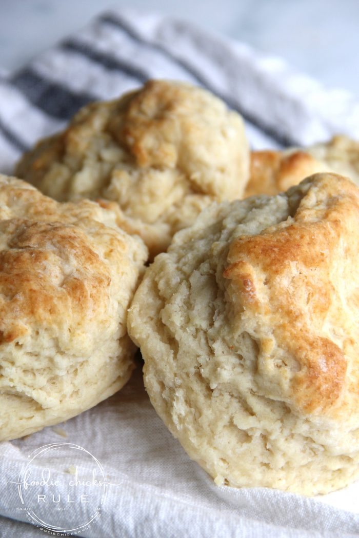 BEST Buttermilk Biscuits Recipe...right here! (plus a dairy free version too!) foodiechicksrule.com #buttermilkbiscuits #bestbiscuitrecipe #biscuitrecipe #dairyfreebiscuits