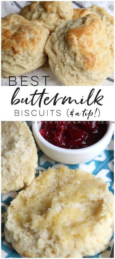 BEST Buttermilk Biscuits Recipe...right here! (plus a dairy free version too!) foodiechicksrule.com #buttermilkbiscuits #bestbiscuitrecipe #biscuitrecipe #dairyfreebiscuits