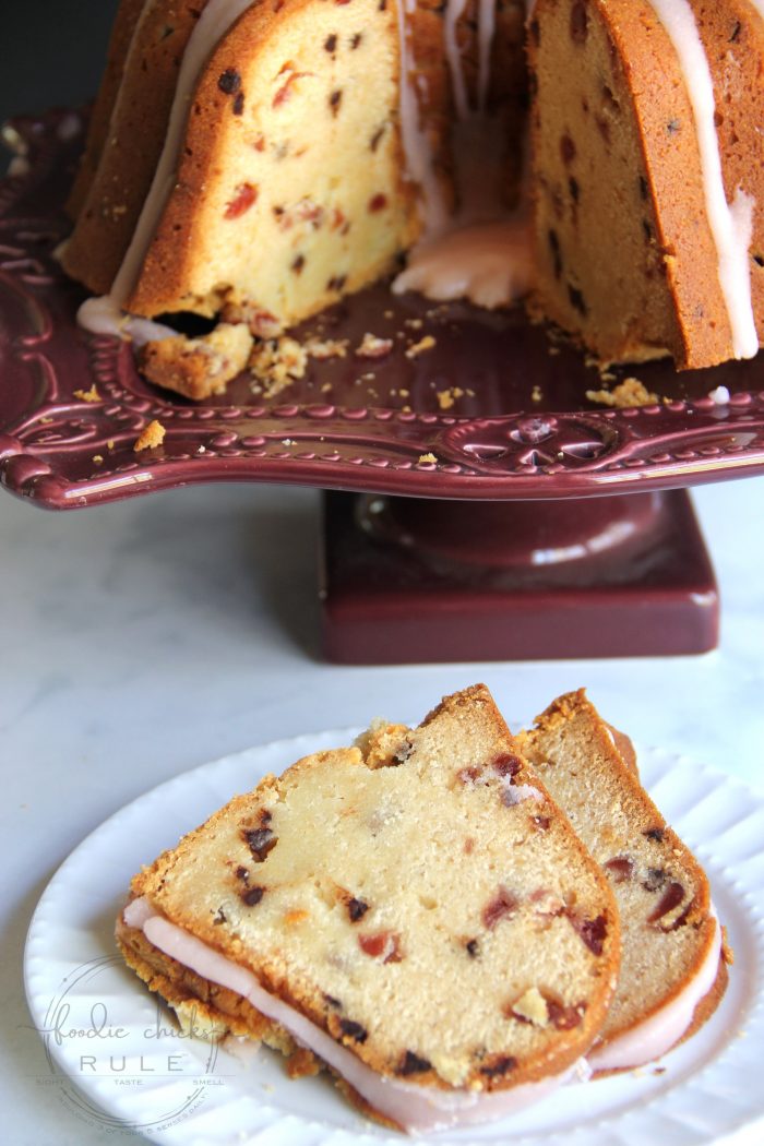Chocolate Chip Cherry Pound Cake (as good as it sounds!)