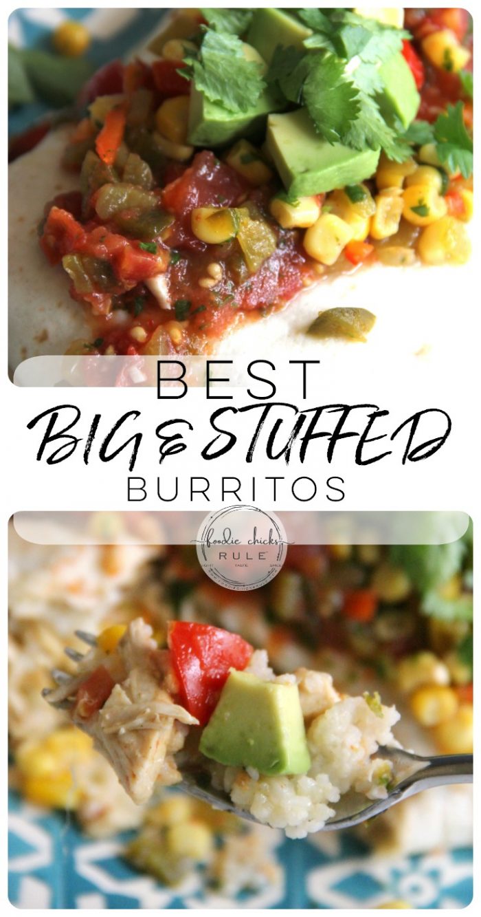 BEST Burritos Recipe!! Big & Stuffed and full of flavor! foodiechicksrule.com #bestburritorecipe #bigburritos #texmexfood #mexicanfoodrecipe #burritorecipe 