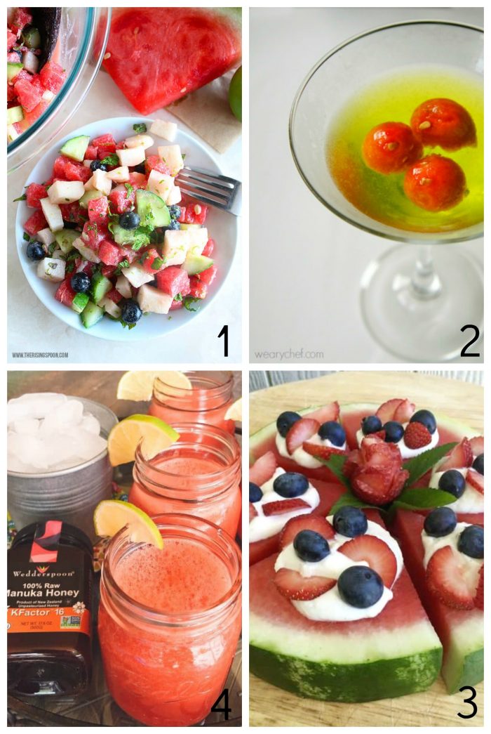 50+ Yummy Watermelon Recipes Ideas!! foodiechicksrule.com #watermelon #watermelonrecipes #summerrecipeideas #smoothierecipes #slushierecipes #summerdesserts #summerdrinks #watermelonmojito #watermeloncake #summerfood #watermelondesserts #watermelondrinks