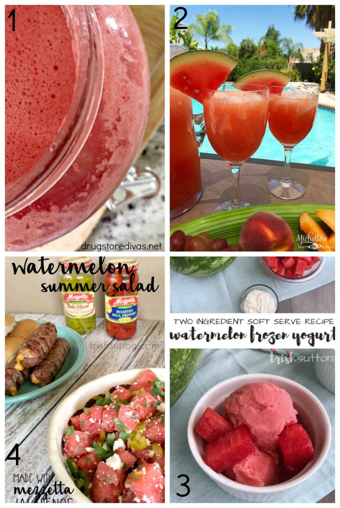 50+ Yummy Watermelon Recipes Ideas!! foodiechicksrule.com #watermelon #watermelonrecipes #summerrecipeideas #smoothierecipes #slushierecipes #summerdesserts #summerdrinks #watermelonmojito #watermeloncake #summerfood #watermelondesserts #watermelondrinks