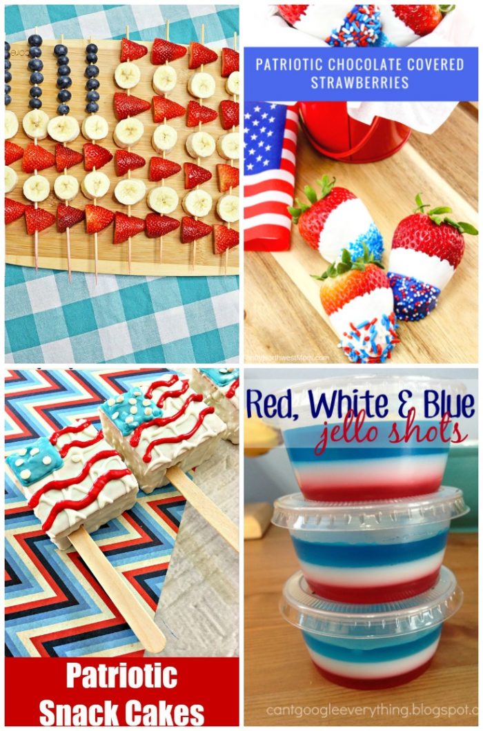 28 Creative PATRIOTIC Food Ideas!!! Perfect for your 4th of July or Memorial Day gatherings! foodiechicksrule.com #4thofjulyrecipes #patrioticrecipes #redwhiteandbluerecipeideas #patrioticfood #summerrecipes #july4threcipes #memorialdayfoodideas #cookoutfoodideas