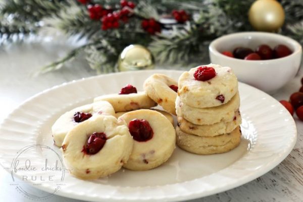 Cranberry Orange Shortbread Cookies...the BEST Holiday Dessert Idea! foodiechicksrule.com #shortbreadcookies #cranberrrydesserts #holidaydesserts #cranberryorangecookies
